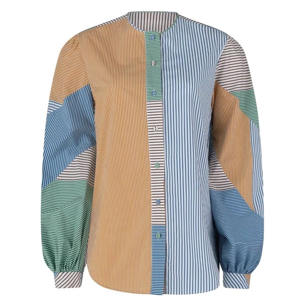 Silvia Tcherassi Filia Blouse in Cactus Stripe